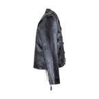 Mens Leather Motorcycle Jacket Dream Apparel Eagle Embossed Brown Zip Lining