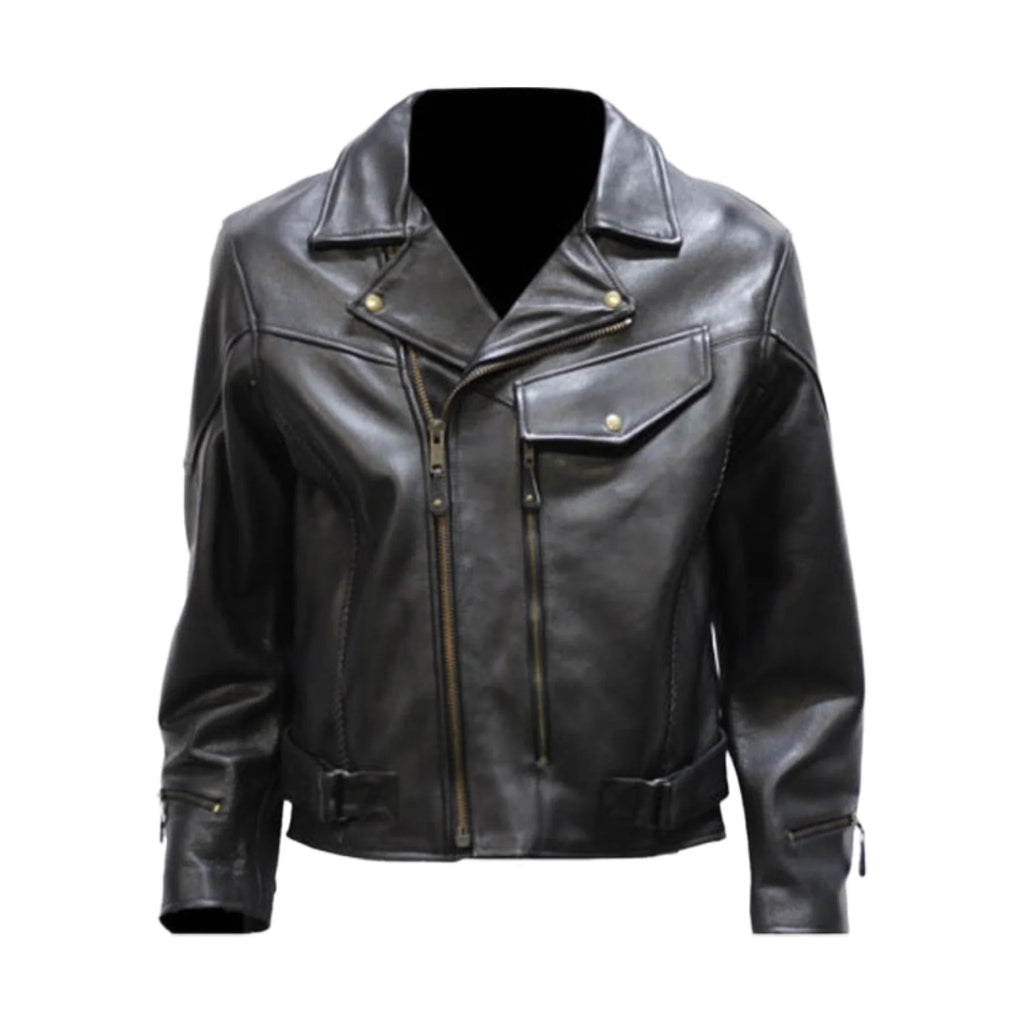 Mens Pistol Pete Genuine Cowhide Leather Jacket Dream Apparel Quilted Liner Vintage Style