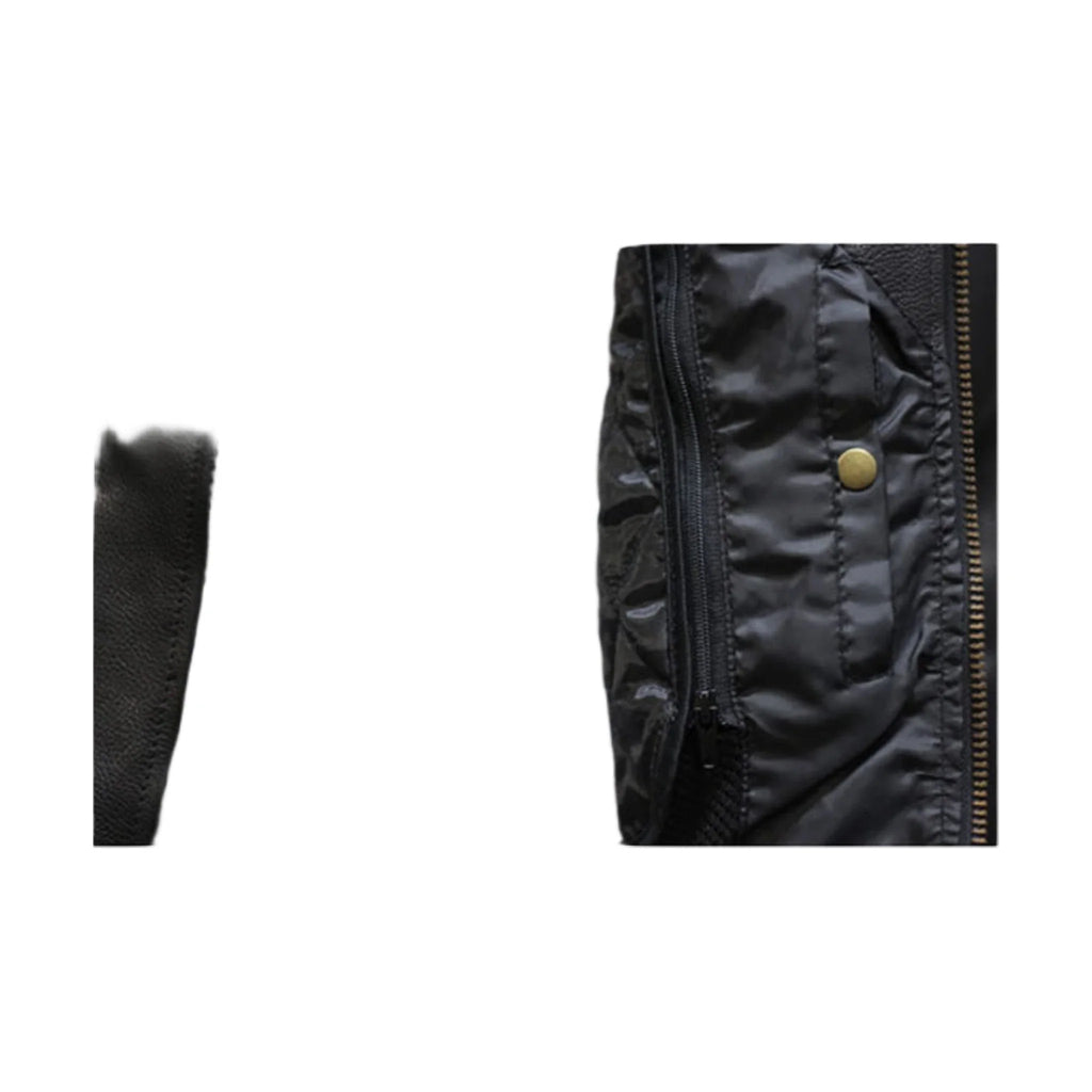 Mens Pistol Pete Genuine Cowhide Leather Jacket Dream Apparel Quilted Liner