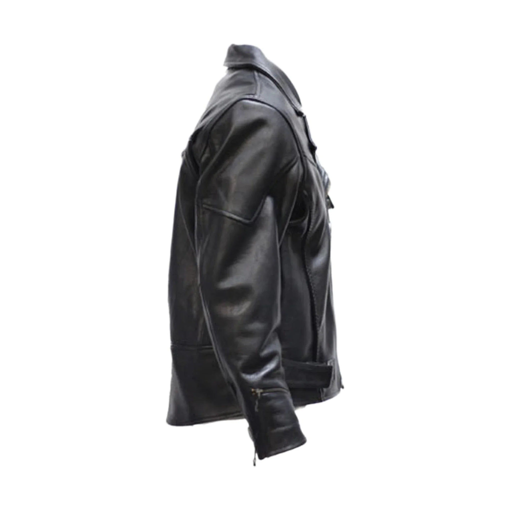 Mens Pistol Pete Motorcycle Jacket Dream Apparel Genuine Cowhide Leather Airvent