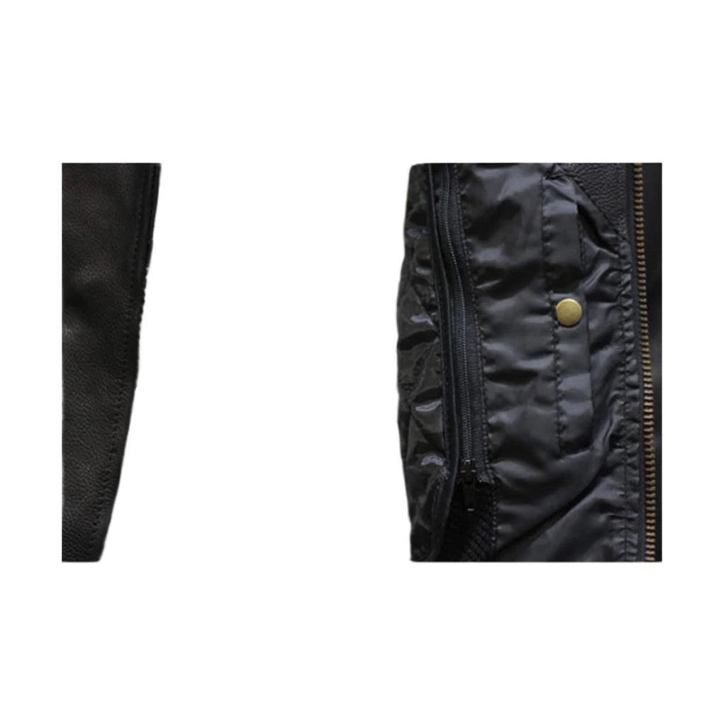 Mens Pistol Pete Motorcycle Jacket Dream Apparel Genuine Cowhide Leather Airvent