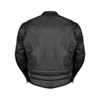 Mens Racer Jacket Top Grade Cowhide Leather with Neck Warmer ZO Lining