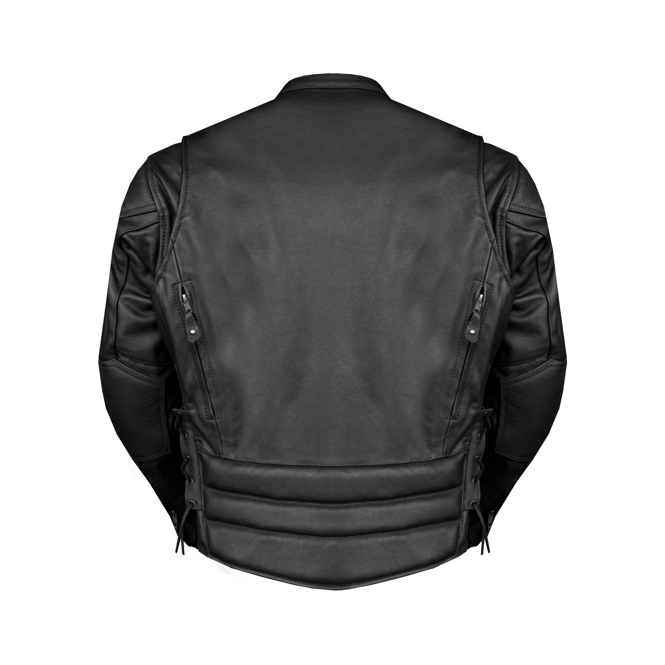 Mens Racer Jacket Top Grade Cowhide Leather with Neck Warmer ZO Lining