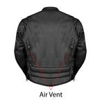 Mens Racer Jacket Top Grade Cowhide Leather with Neck Warmer ZO Lining