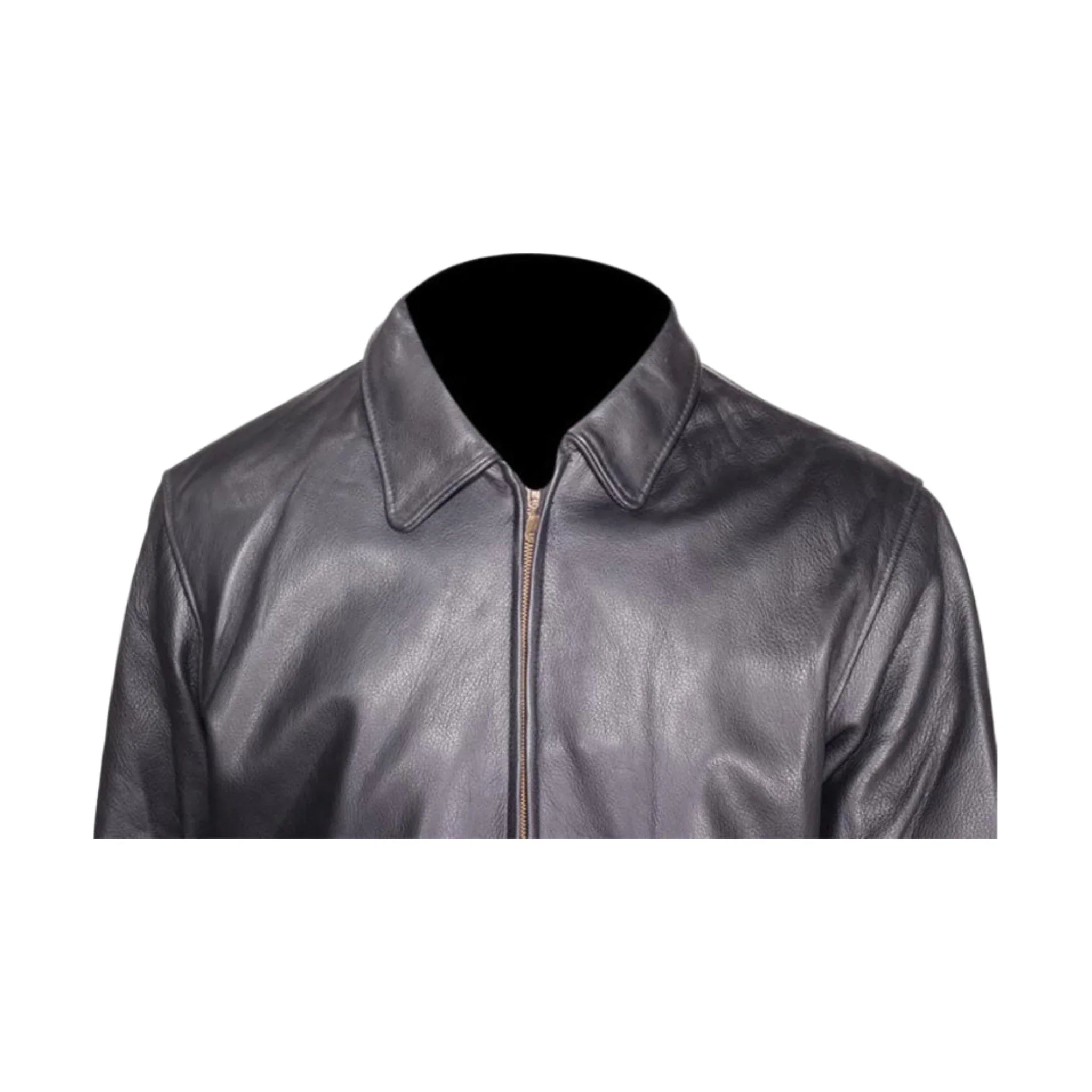 Mens Classic Leather Jacket Dream Apparel Heavy Duty Cowhide With Fur Lined Vest