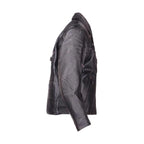 Mens Leather Jacket Dream Apparel Soft Nappa Leather Hidden Snap Collar