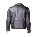 Mens Leather Jacket Dream Apparel Soft Nappa Leather Hidden Snap Collar