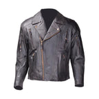 Mens Leather Jacket Dream Apparel Soft Nappa Leather Hidden Snap Collar Brass Zippers