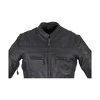 Men's Premium Naked Cowhide Leather Racer Motorcycle Jacket Zipper Front