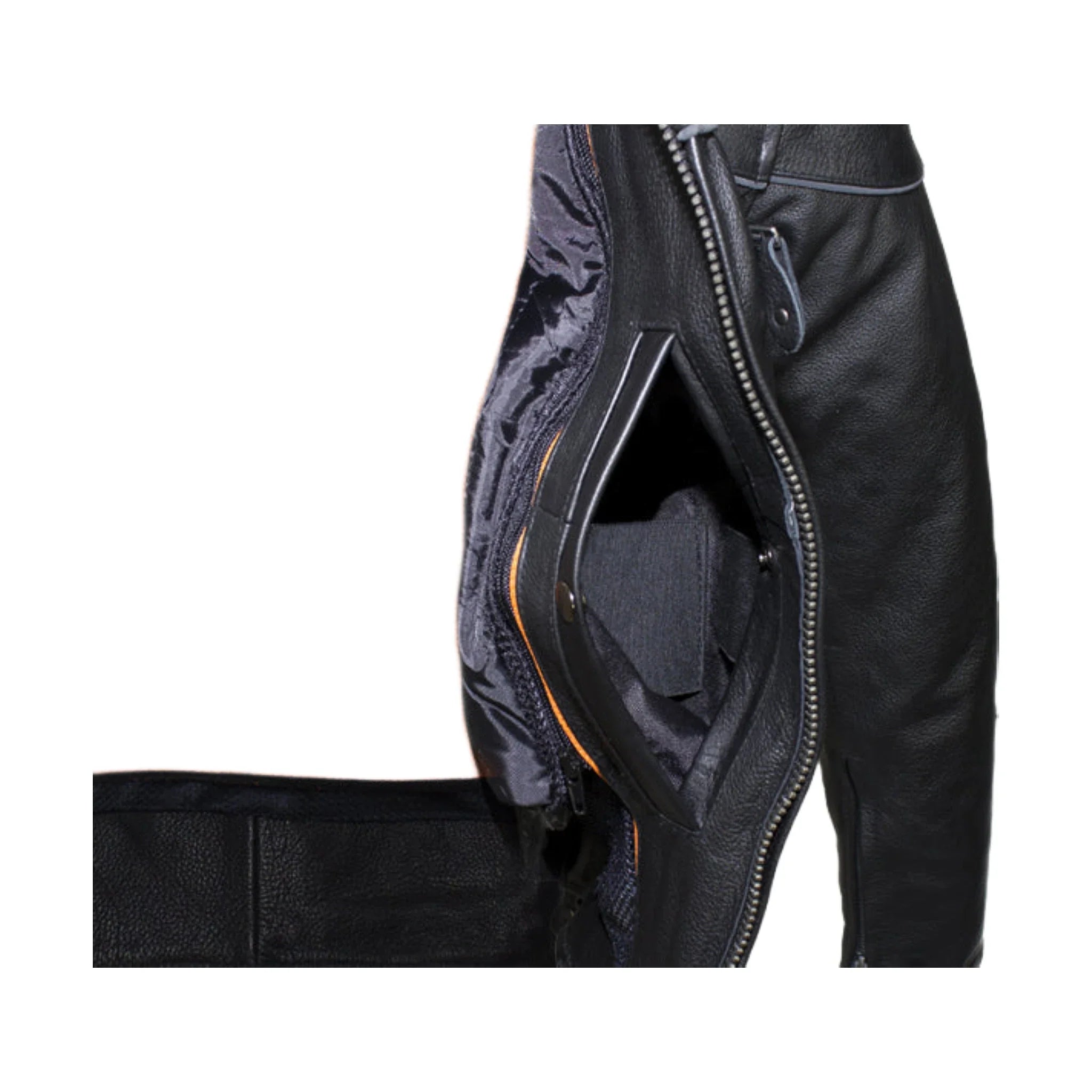 Men's Premium Naked Cowhide Leather Racer Motorcycle Jacket Zipper Front