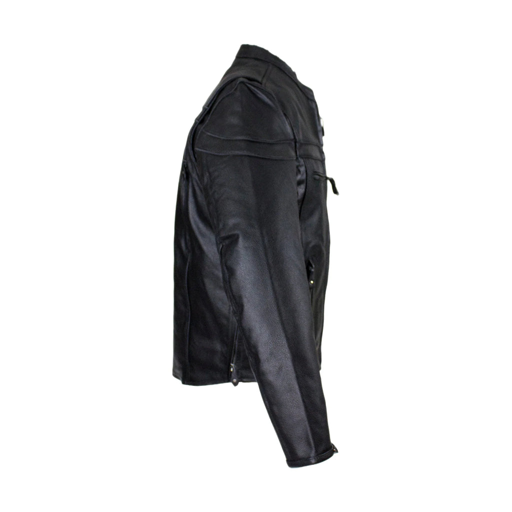 Men's Reflective Leather Concealed Carry Jacket Dream Apparel Split Cowhide