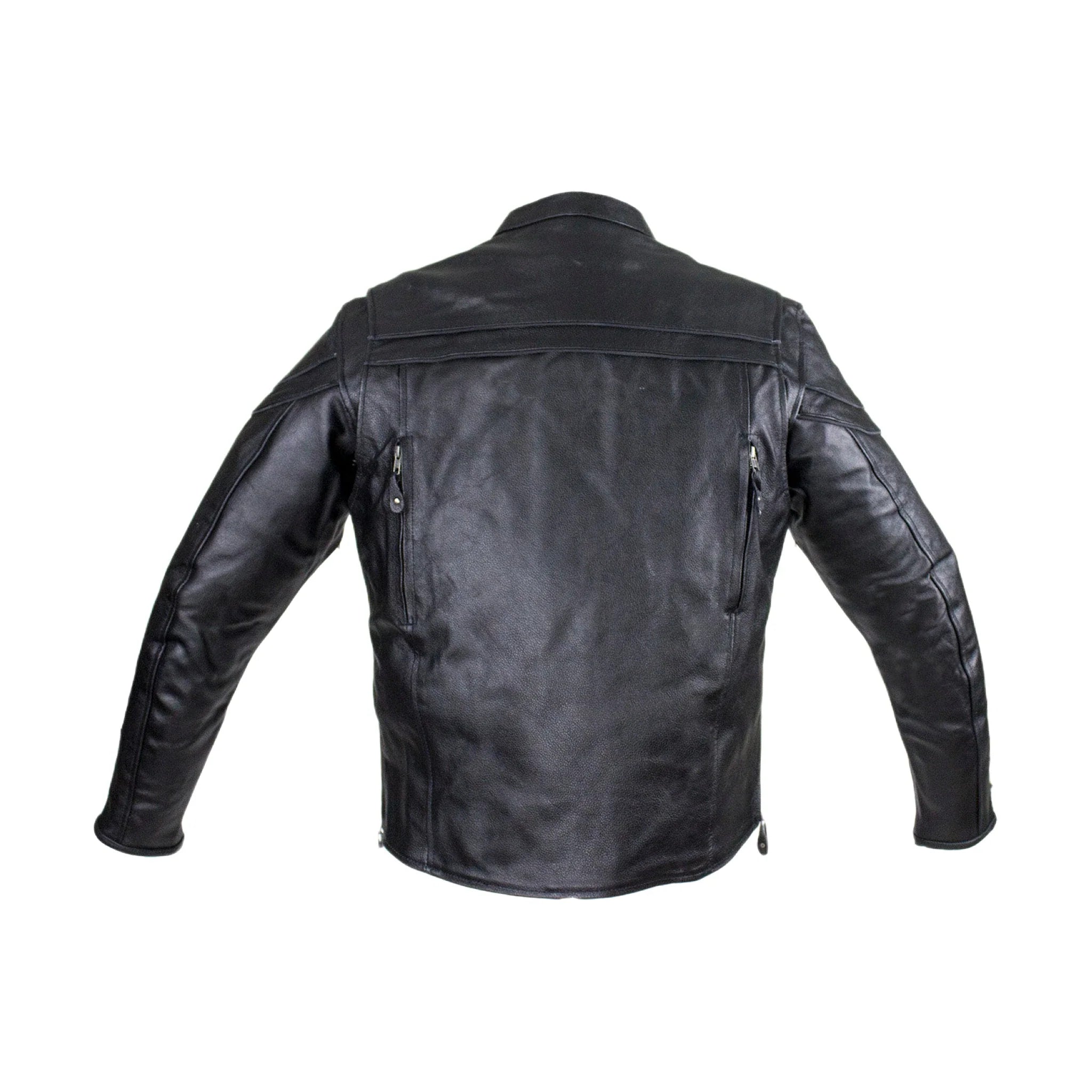 Men's Reflective Leather Concealed Carry Jacket Dream Apparel Split Cowhide
