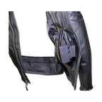 Men's Reflective Leather Concealed Carry Jacket Dream Apparel Split Cowhide