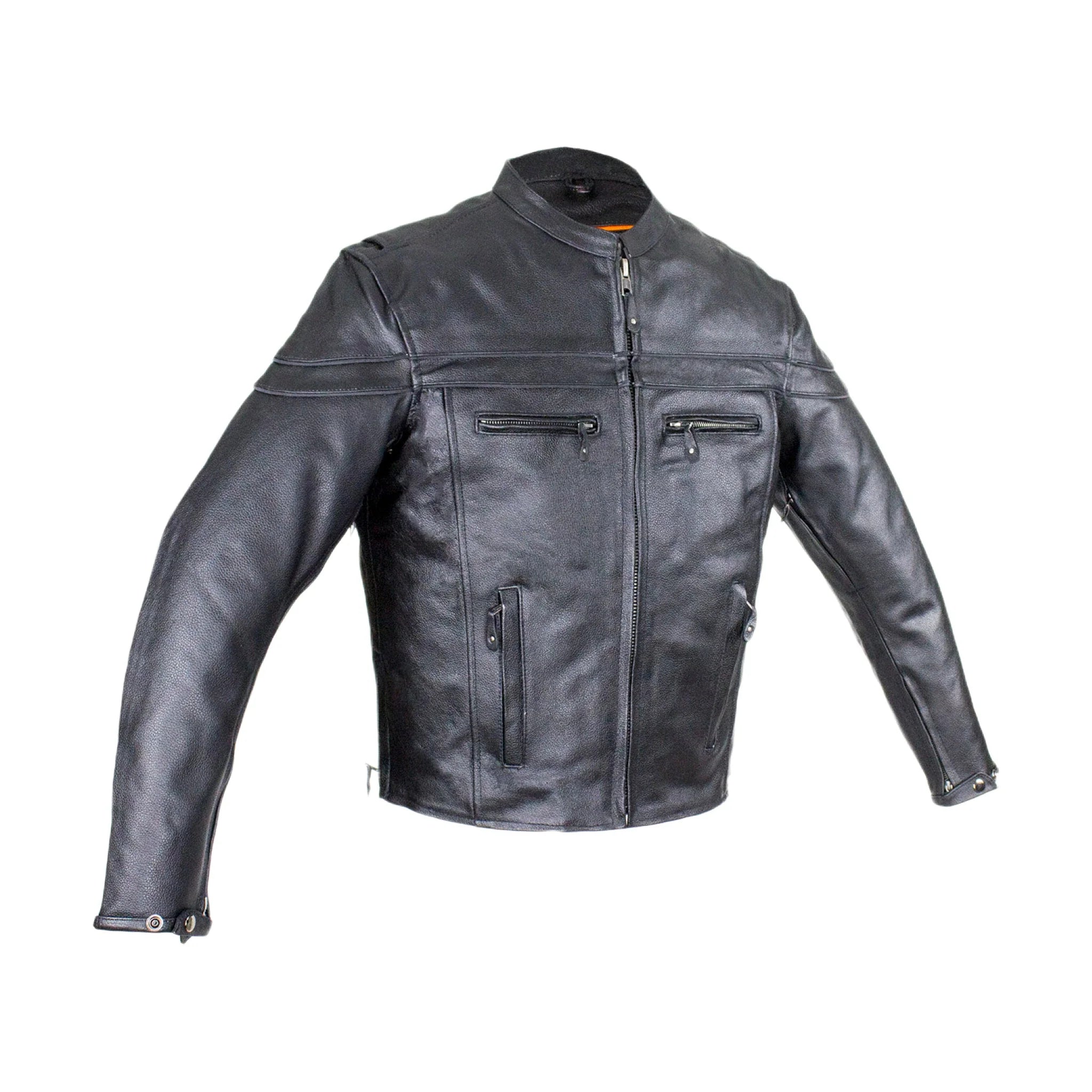 Men's Reflective Leather Concealed Carry Jacket Dream Apparel Split Cowhide