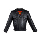 Mens Racer Motorcycle Jacket Dream Apparel PVC Four Vent Quilted Liner