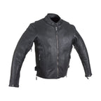 Mens Leather Motorcycle Jacket Dream Apparel With Air Vents Zip Out Lining Black