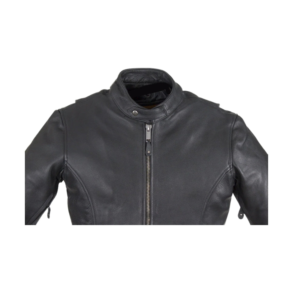 Mens Leather Motorcycle Jacket Dream Apparel With Air Vents Zip Out Lining Black