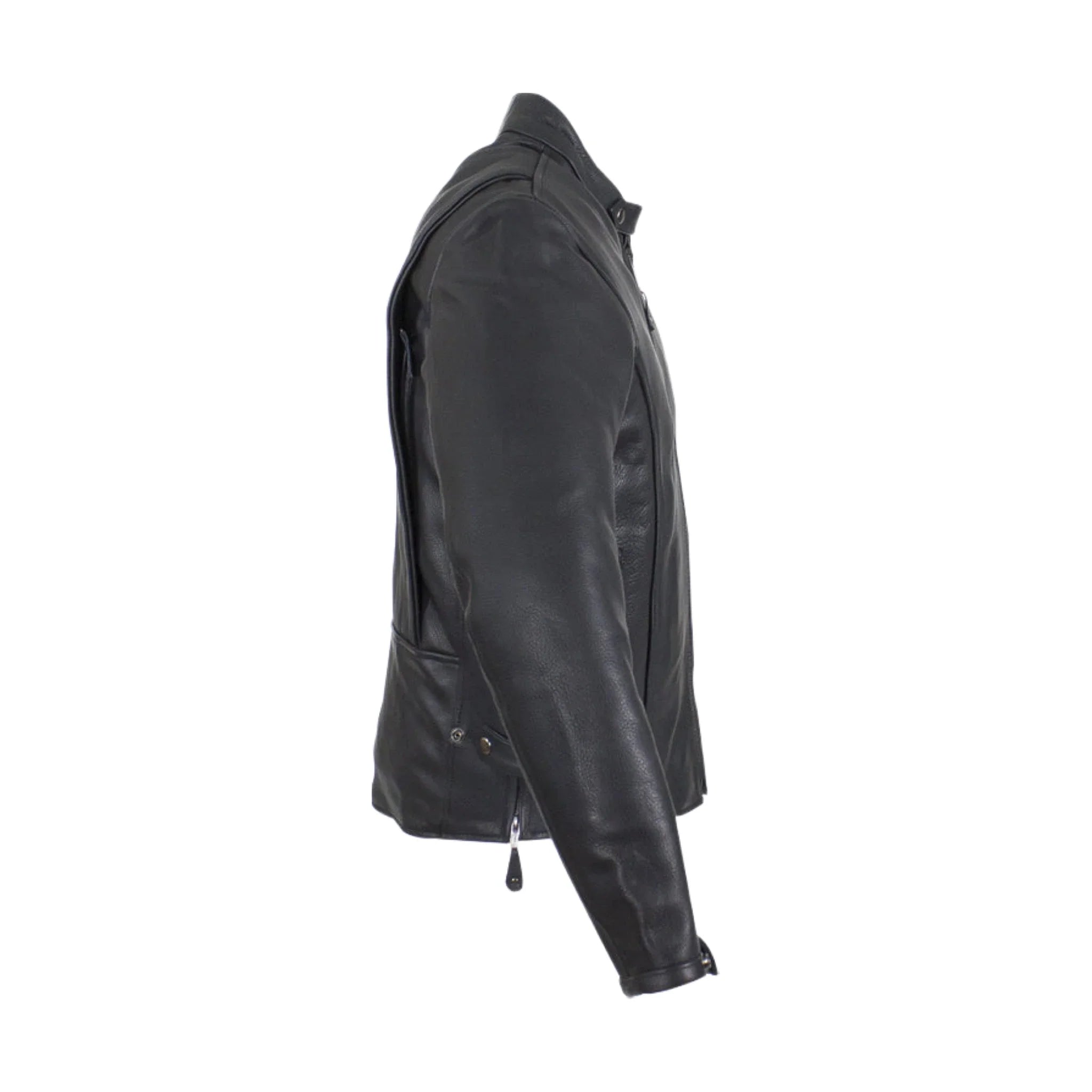 Mens Leather Motorcycle Jacket Dream Apparel With Air Vents Zip Out Lining Black
