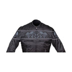 Men's Textile Concealed Carry Racing Jacket Reflective Skulls Full Sleeve Liner