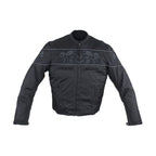 Men's Textile Concealed Carry Racing Jacket Reflective Skulls Full Sleeve Liner