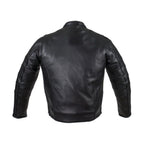 Black Pleated Genuine Leather Jacket with Concealed Carry Pockets Soft Touch