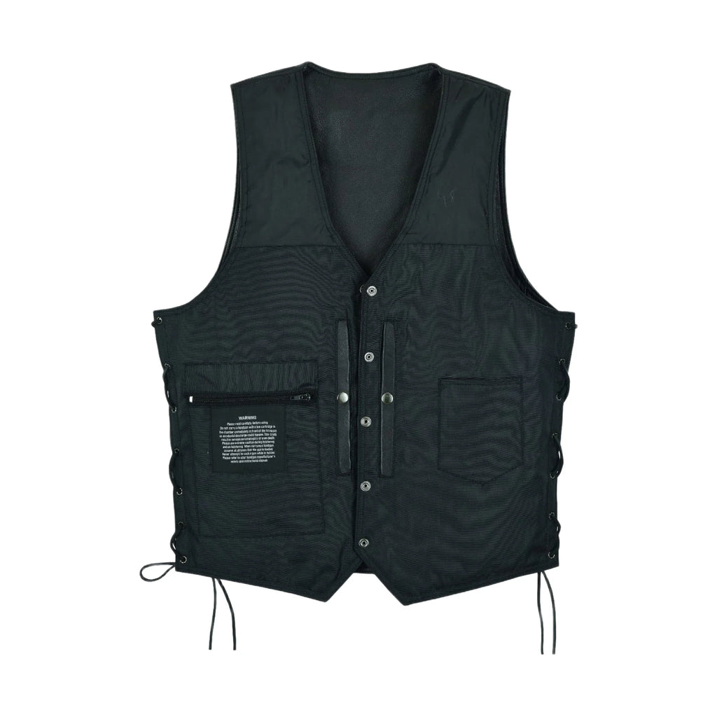 Mens Traditional Vest Heavy Duty Side Laces