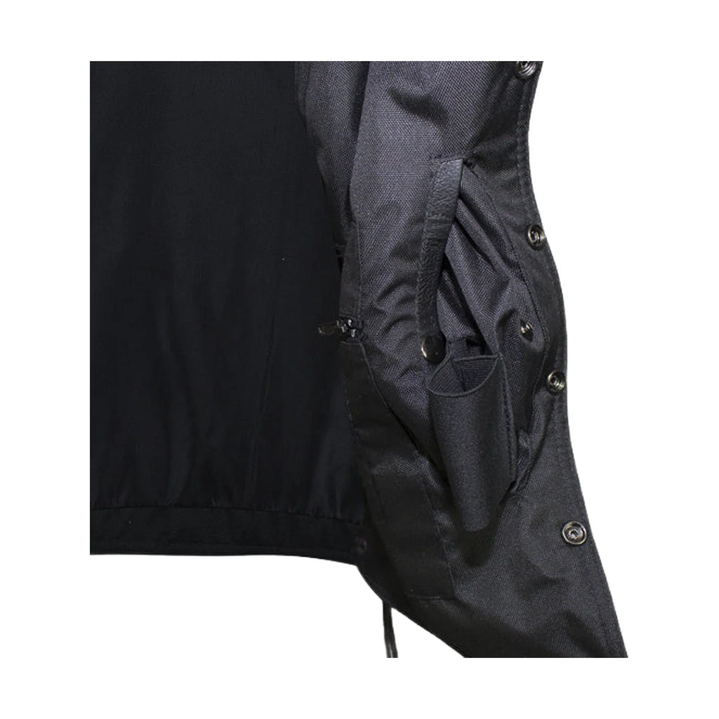 Mens Leather Vest With Concealed Carry inside Pockets Side Laces