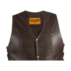 Mens Brown Leather Vest