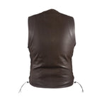 Mens Brown Leather Vest