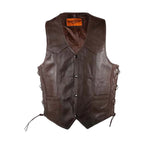 Mens Brown Leather Vest