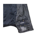 Mens Canvas Motorcycle Vest With Two Conceal Carry Pockets