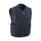 Mens Canvas Motorcycle Vest Dream Apparel Two Conceal Carry Pockets Adjustable Fit