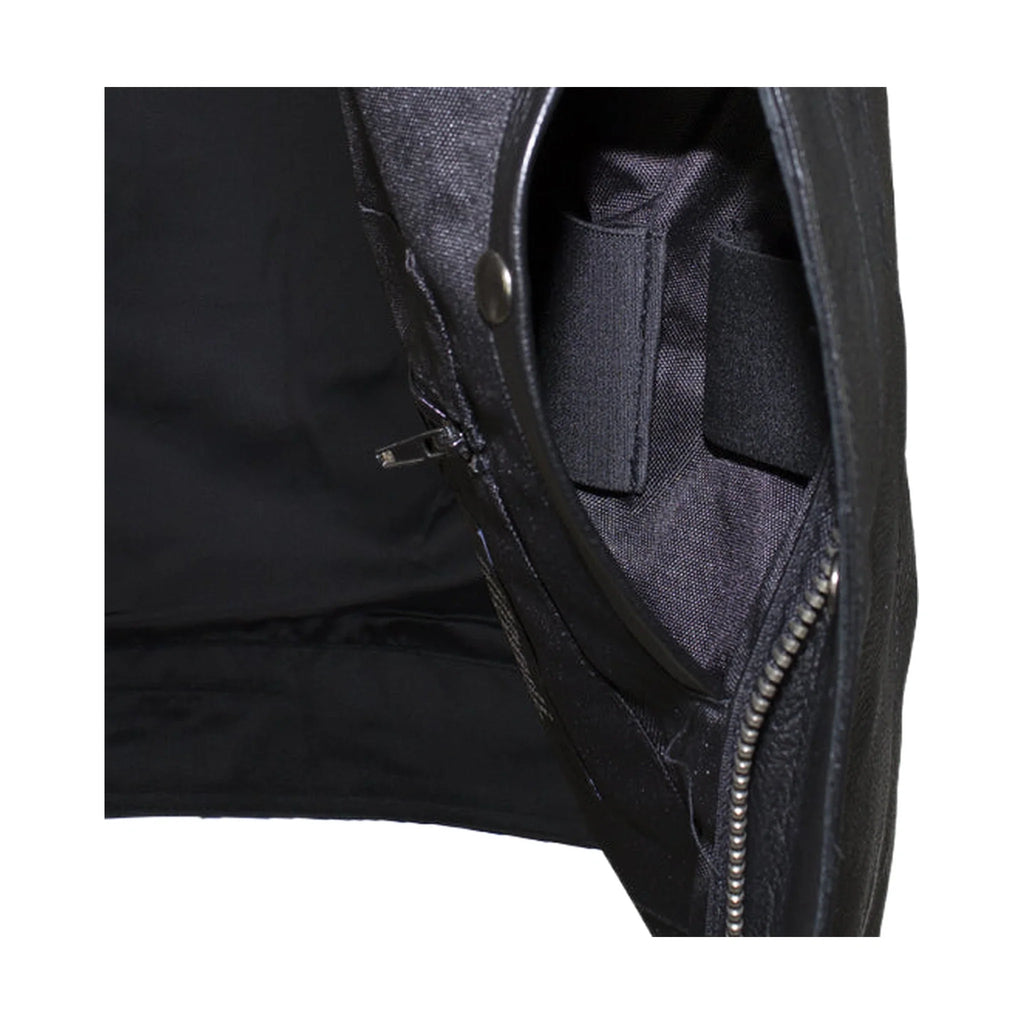 Motorcycle Club Vest With  Zipper Concealed Carry Pockets