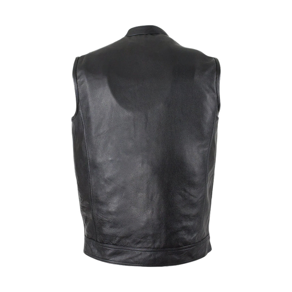 Motorcycle Club Vest With  Zipper Concealed Carry Pockets