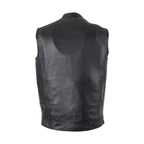 Motorcycle Club Vest With  Zipper Concealed Carry Pockets