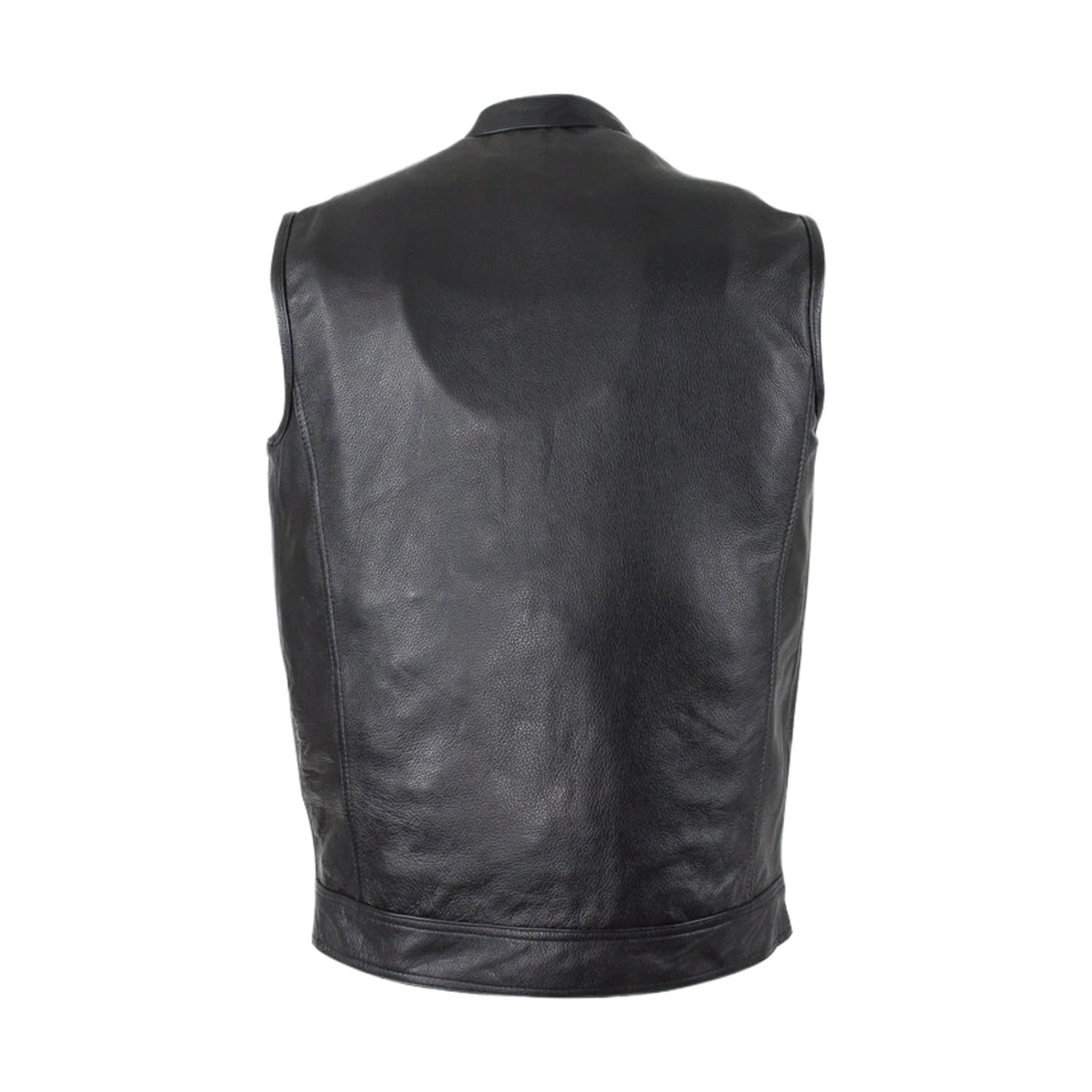 Motorcycle Club Vest With  Zipper Concealed Carry Pockets