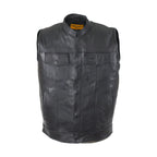 Motorcycle Club Vest With  Zipper Concealed Carry Pockets