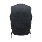 Mens Black Leather Vest
