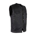 Mens Black Vest Diamond Design