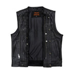 Mens Black Vest Diamond Design
