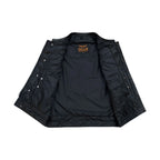 Dream Apparel Mens Black Vest BLUE Thread Diamond Padding