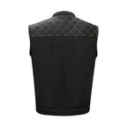 Dream Apparel Mens Black Vest Diamond Padding WHITE Threading