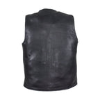 Mens Classic Motorcycle Club Vest With Gun Pockets
