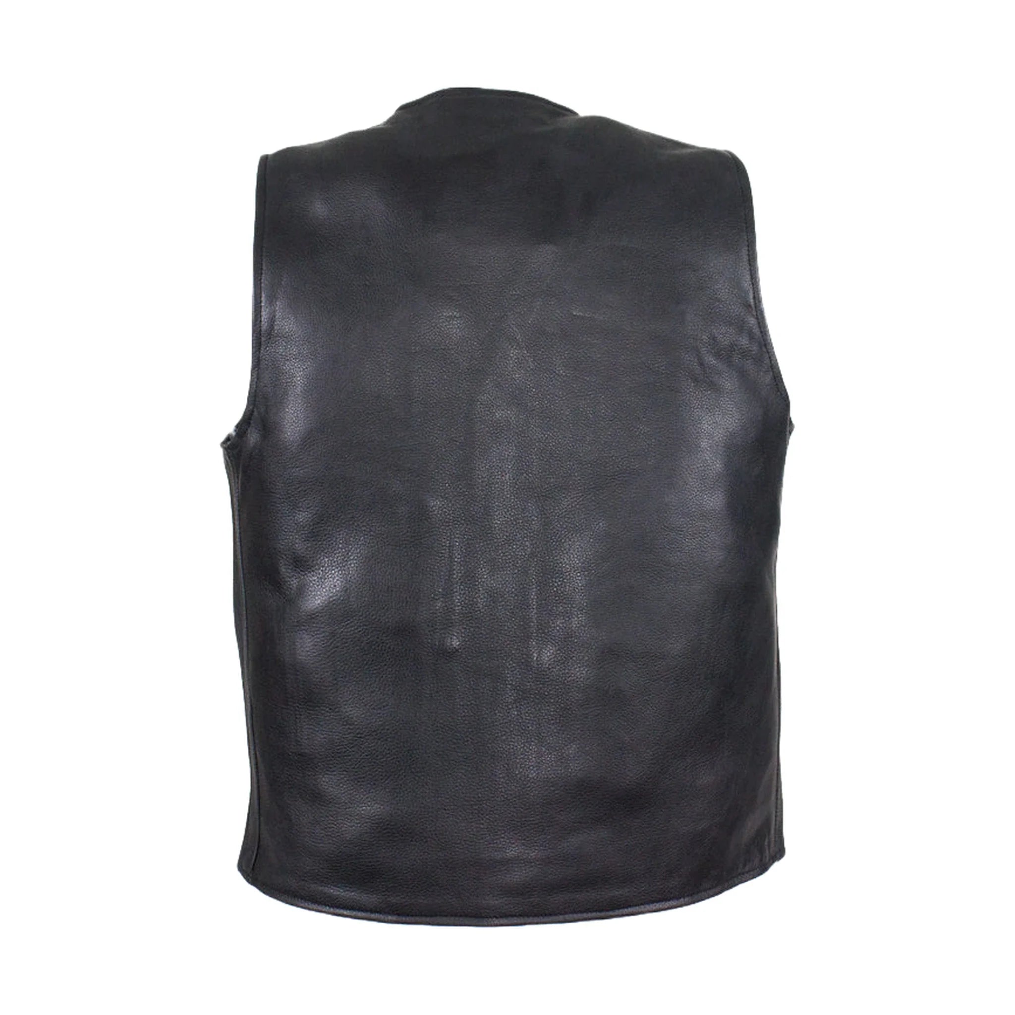 Mens Classic Motorcycle Club Vest With Gun Pockets