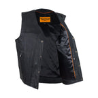 Mens Classic Motorcycle Club Vest With Gun Pockets