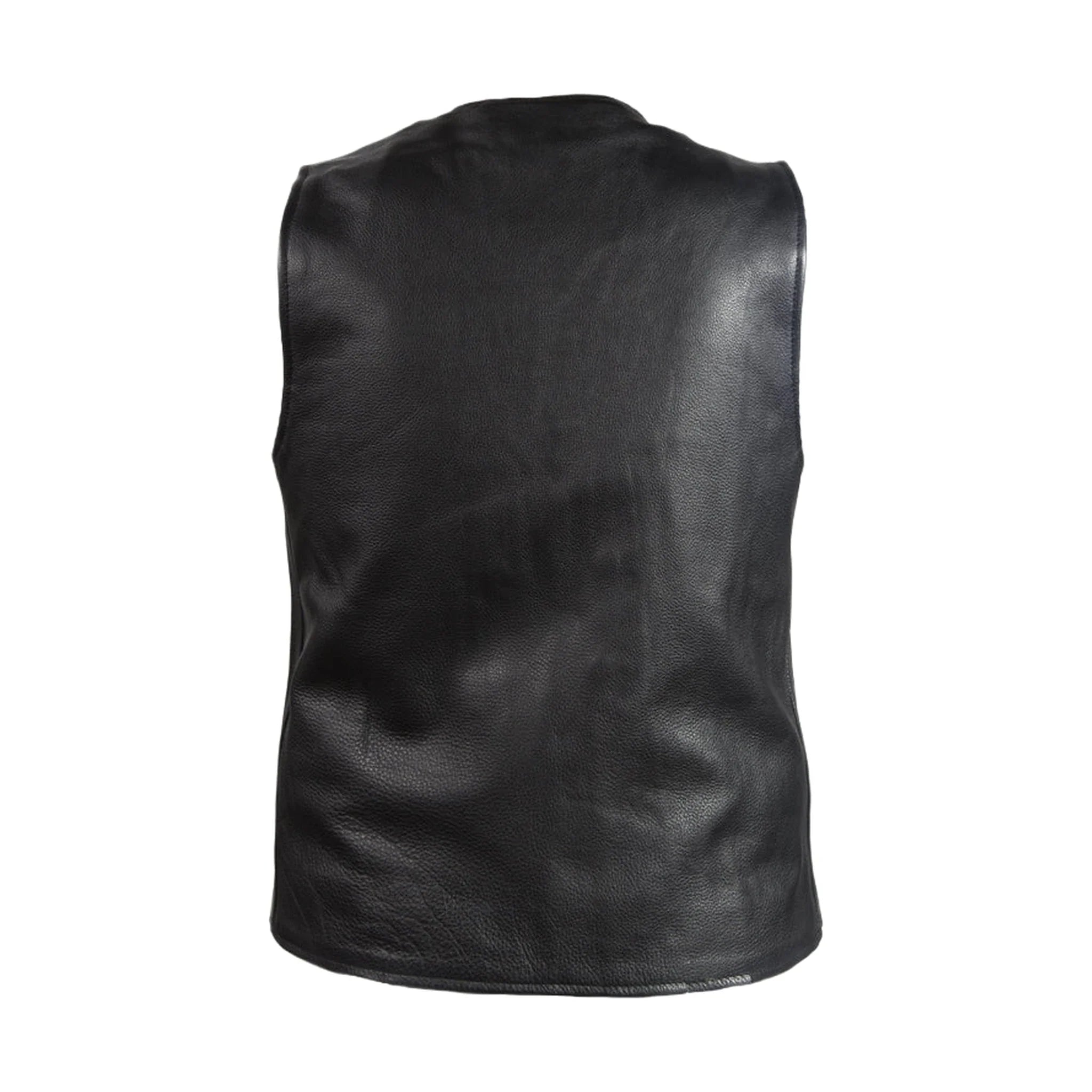 Mens Classic Motorcycle Club Vest With Gun Pockets