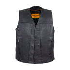 Mens Classic Motorcycle Club Vest With Gun Pockets