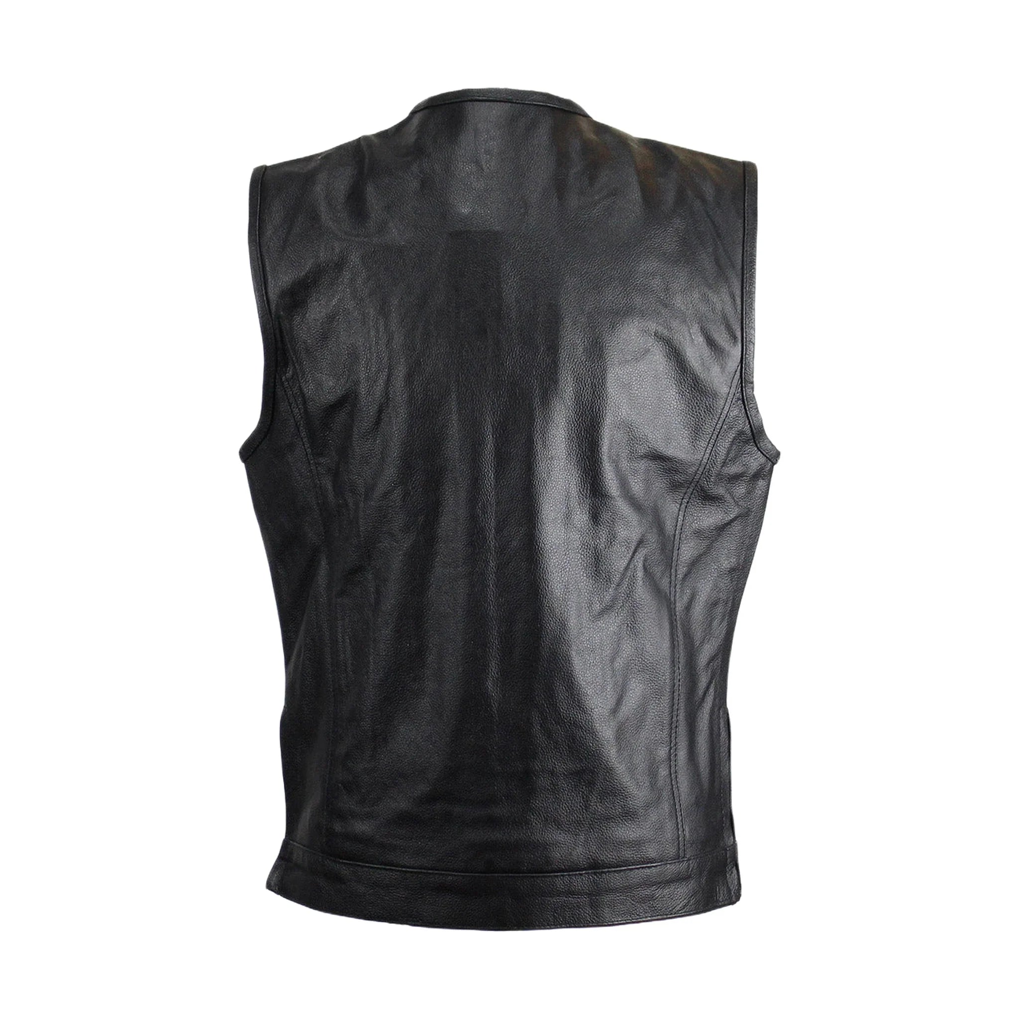 Dream Apparel Split Cowhide Leather Vest With Conceal Carry Pockets