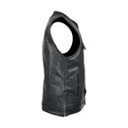 Dream Apparel Split Cowhide Leather Vest With Conceal Carry Pockets