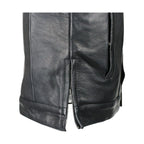 Dream Apparel Split Cowhide Leather Vest With Conceal Carry Pockets